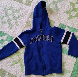 Genuine Oshkosh B'gosh Boys' Royal Blue Hooded Jacket w/ Velvet Letters- Size 7